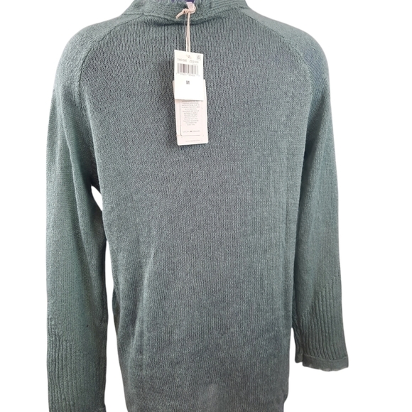 NWT Lucky Brand Oversized Fringe Green Wool Blend Sweater Size Medium Women's - Picture 5 of 8